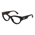 Gucci Eyeglasses Square Full Rim, Black/Nude Frame and Clear Demo Lenses Lens GG1665O008