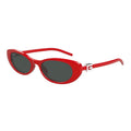 Gucci Sunglasses Oval Full Rim, Shiny Red Frame and Smoke Lens GG1680S005