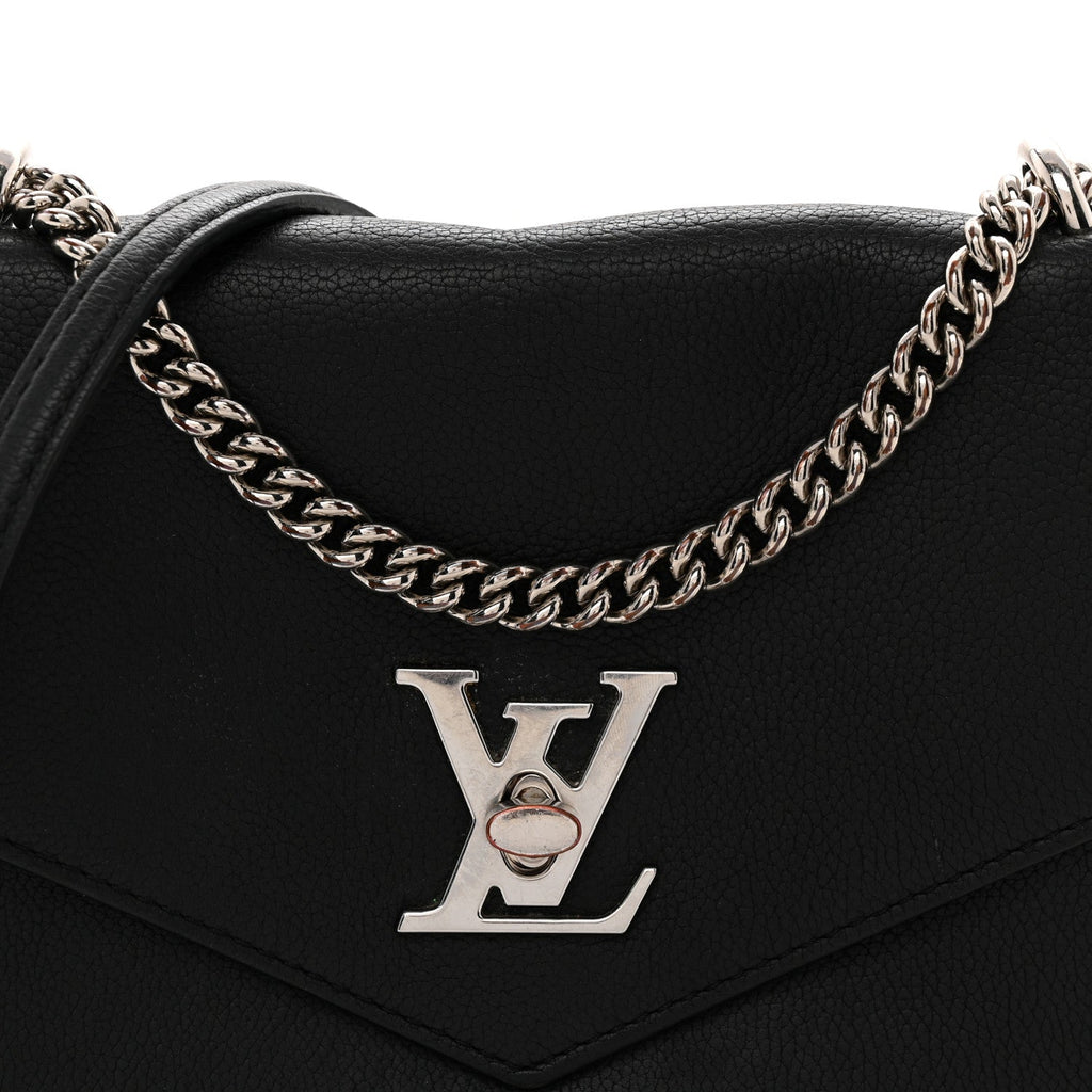 Soft Calfskin My Lockme Chain Bag BB Black