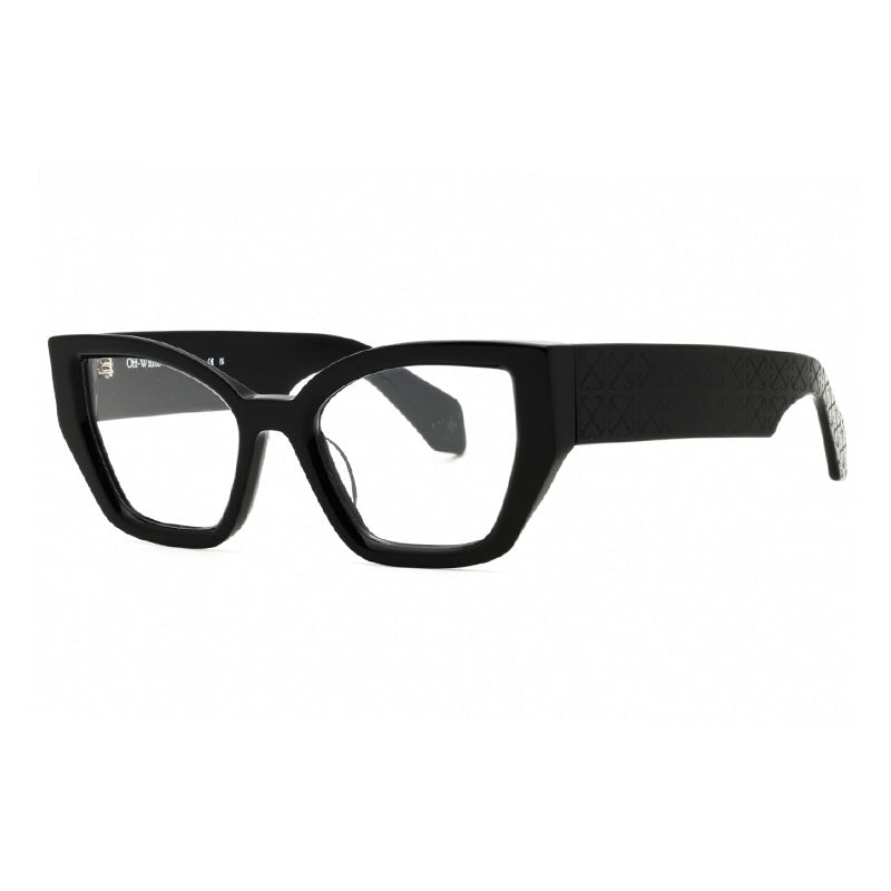 Off-White Eyeglasses Cat Eye Full Rim, Black Frame and Clear Demo Lenses Lens OERJ07QSTYLE7Q1000