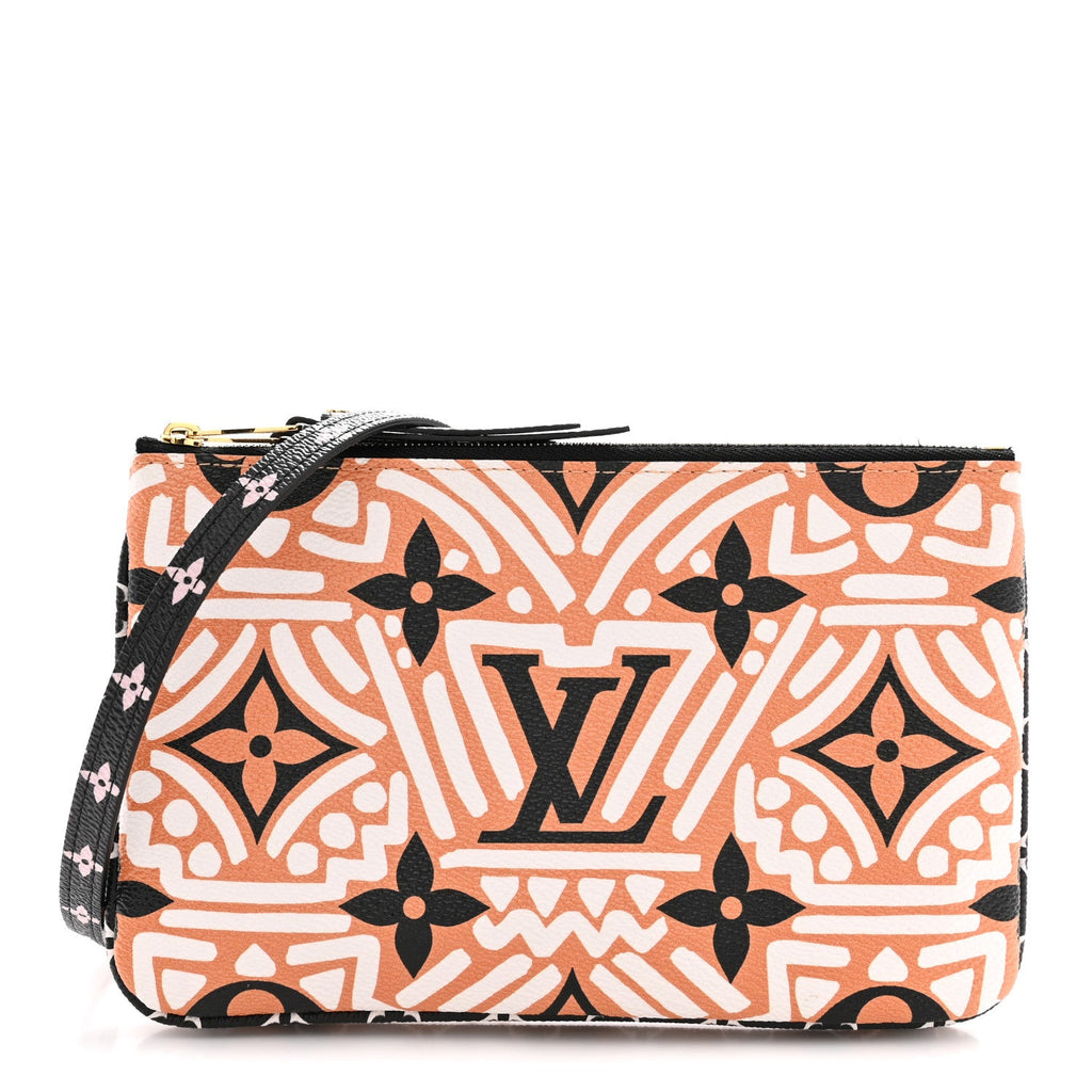 Monogram Giant Crafty Double Zip Pochette Creme Caramel