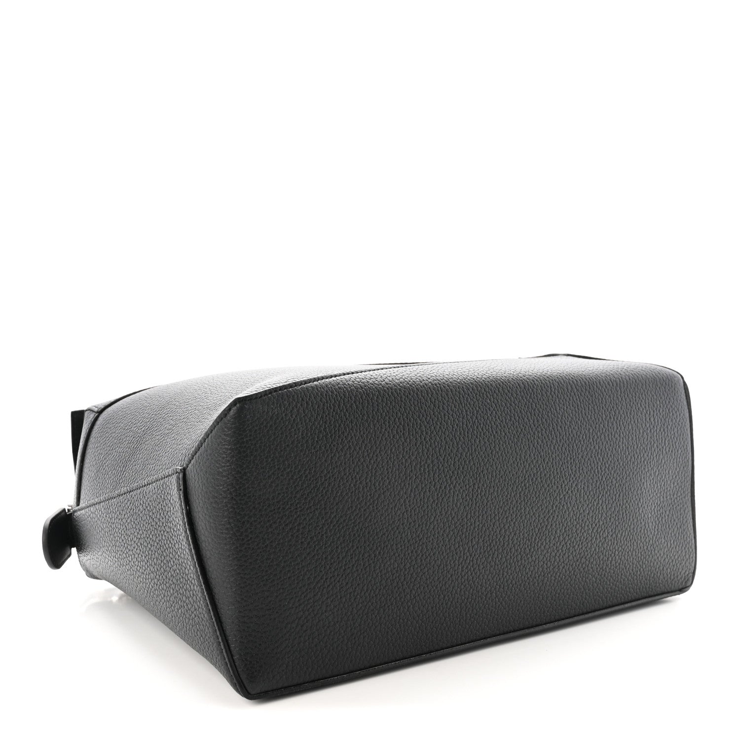 Grained Calfskin Large Puzzle Bag Black