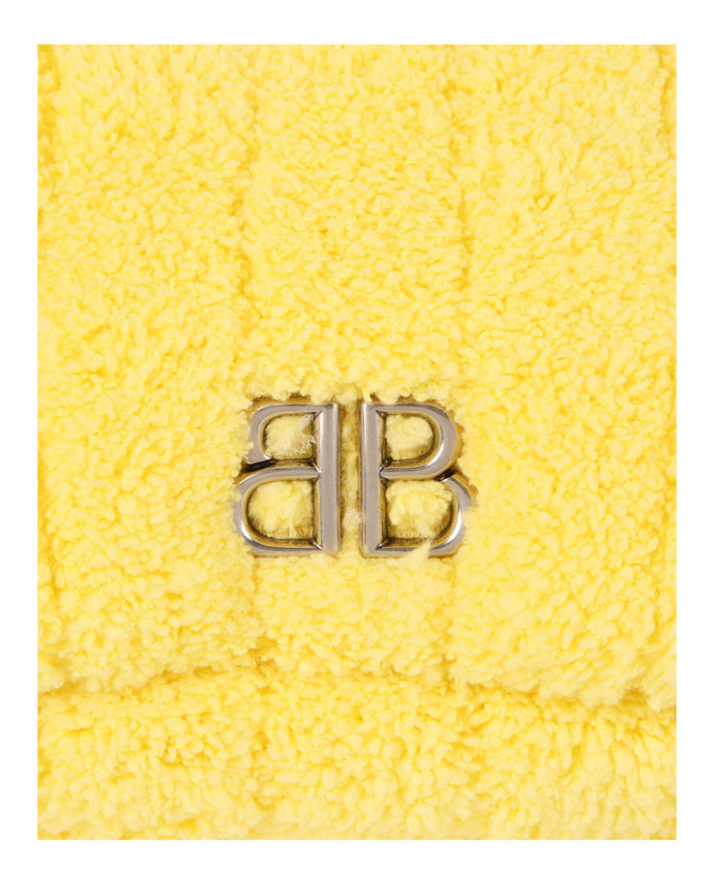 Balenciaga Womens Monaco Mini Bag Quilted Towel Fabric