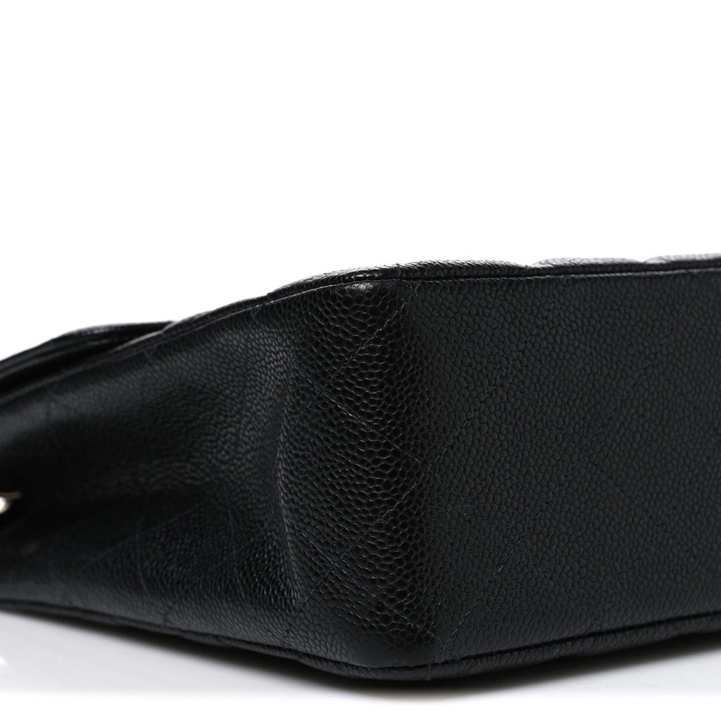 Caviar Jumbo Single Flap Black