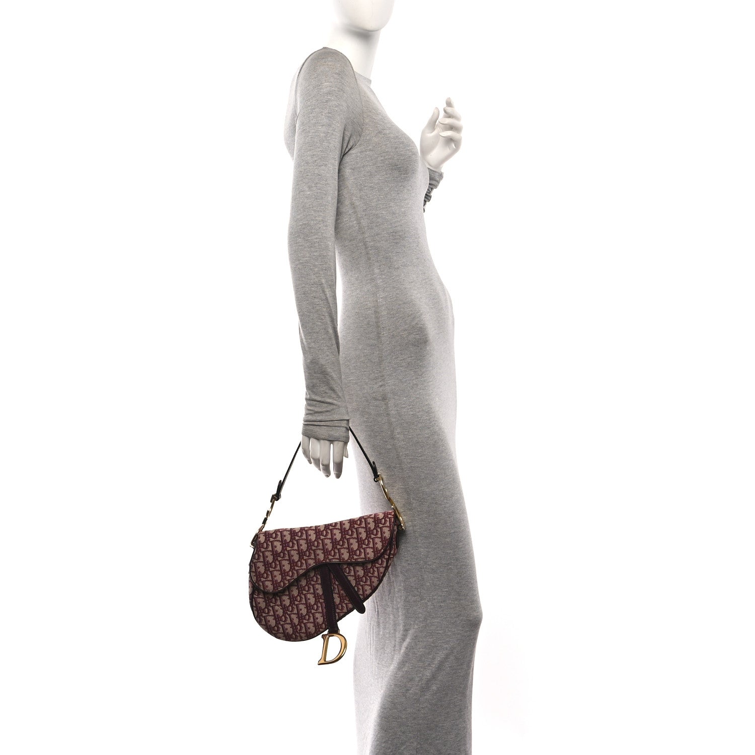 Oblique Saddle Bag Burgundy