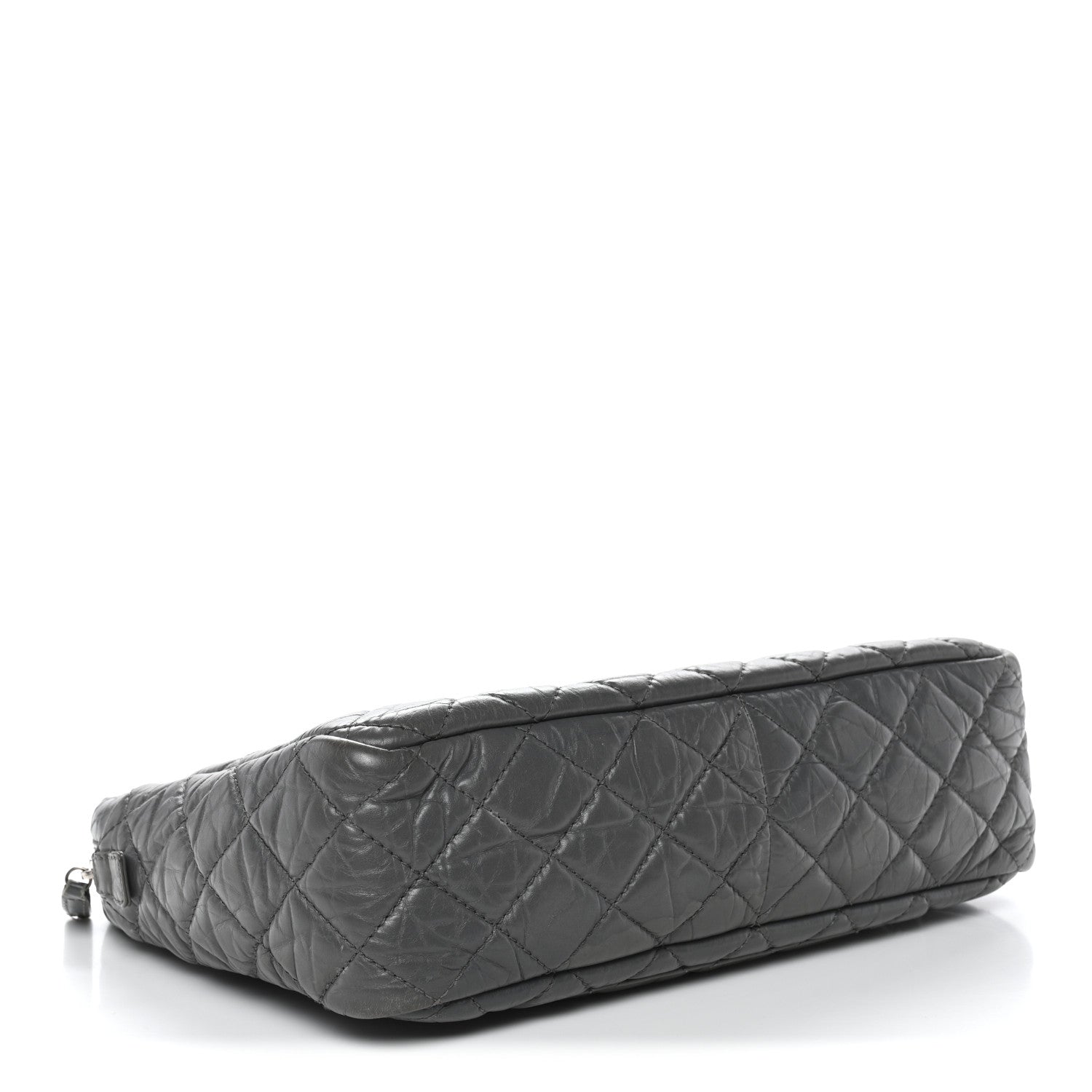 Aged Calfskin Quilted Large Reissue Camera Case Grey