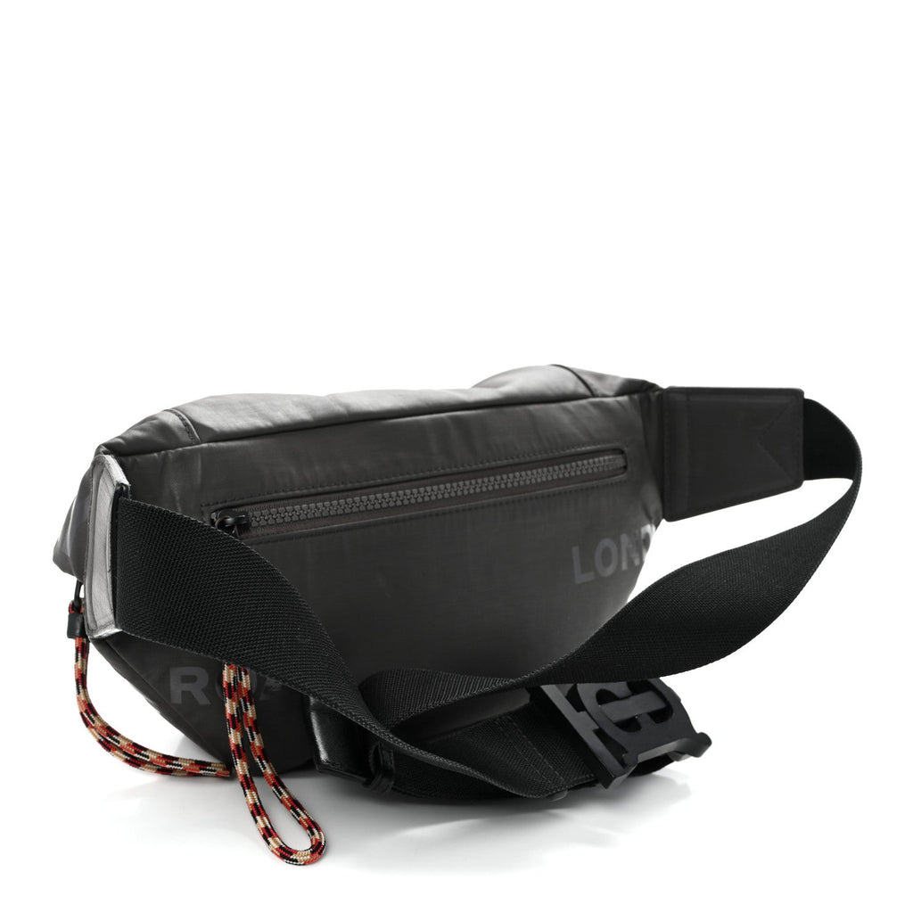 Econyl Horseferry Print Sonny Bum Bag Dark Grey