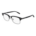Montblanc Eyeglasses Rectangle Full Rim, Shiny Black Frame and Clear Demo Lens Lens MB0043O001