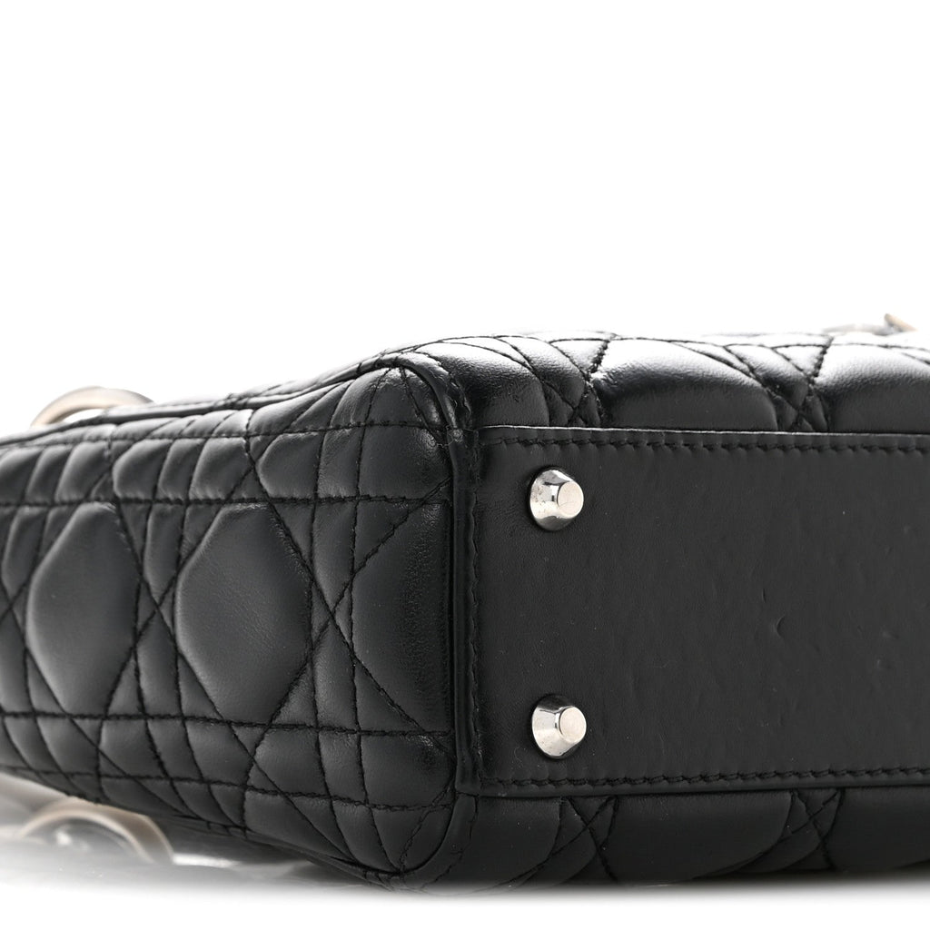 Lambskin Cannage Mini Lady Dior Black