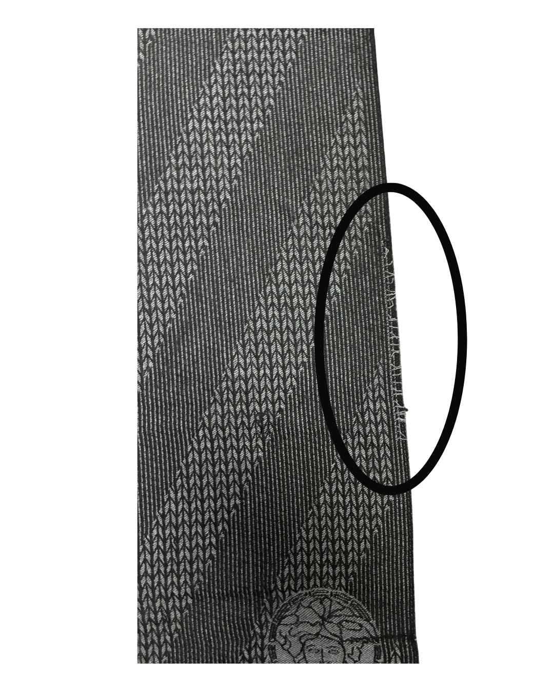 Defective/Floor Model Versace IT00599 GRIGIO Dark Grey 100% Wool Herringbone  Ladies Shawl