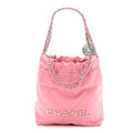 Shiny Calfskin Quilted Mini Chanel 22 Pink