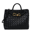 Nappa Intrecciato Small Andiamo Shoulder Bag Black