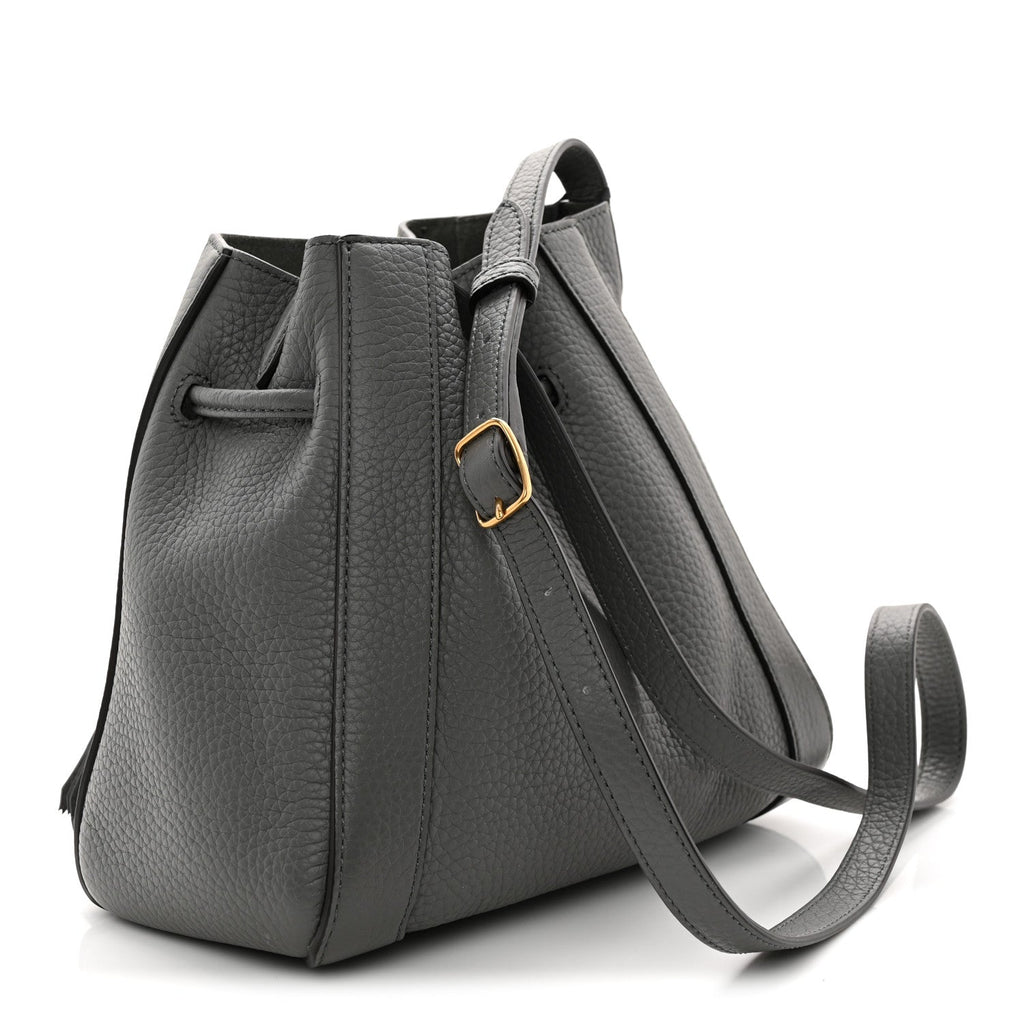 Heavy Grain Calfskin Mini Millie Charcoal