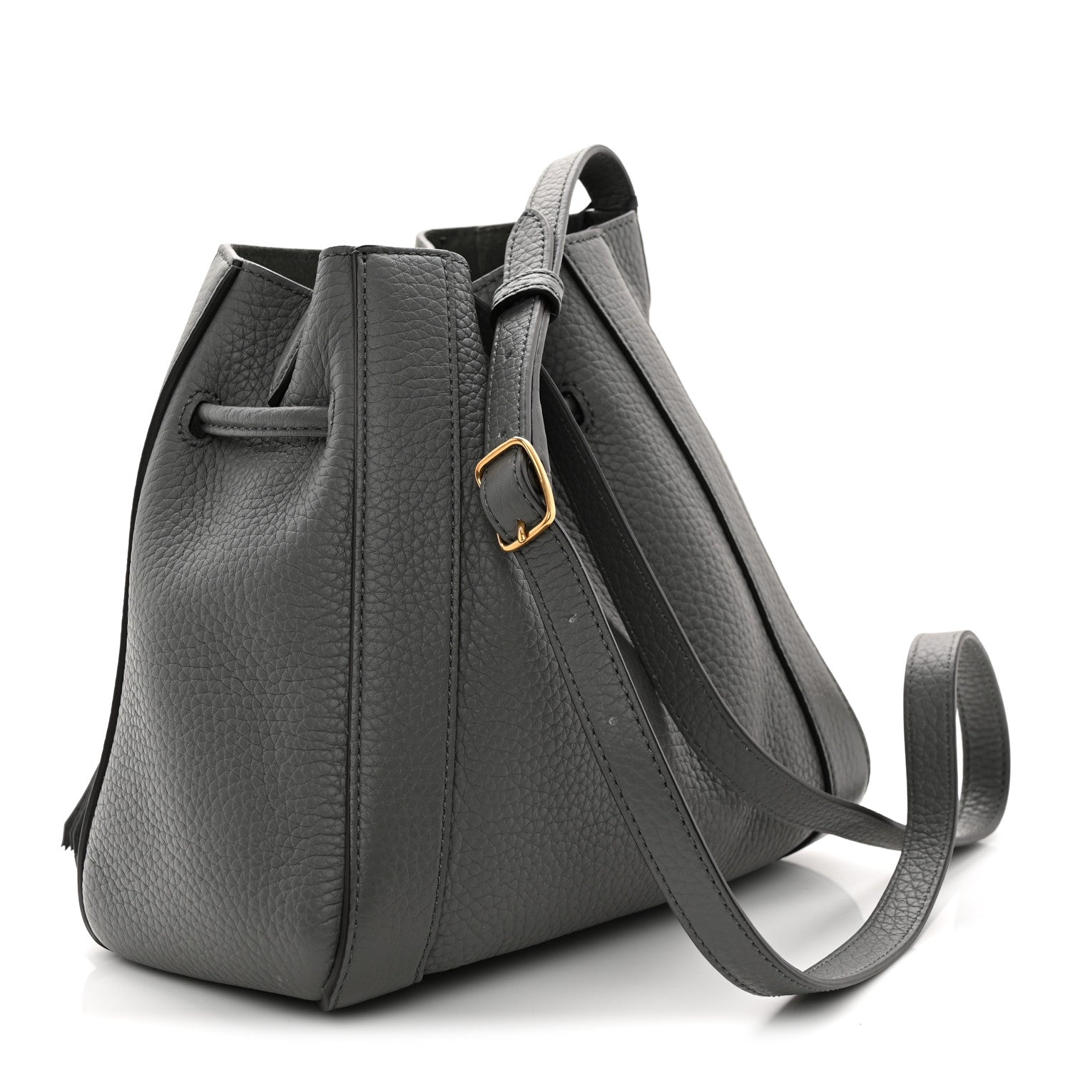 Heavy Grain Calfskin Mini Millie Charcoal