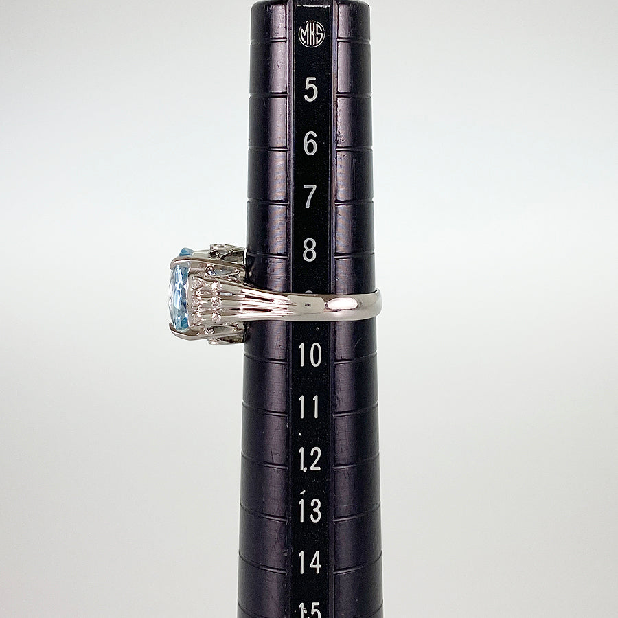 Ring Platinum Aquamarine