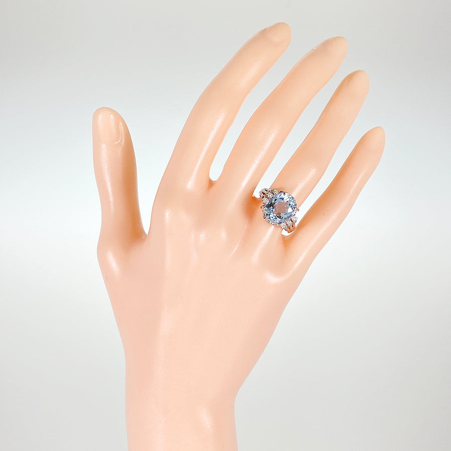 Ring Platinum Aquamarine