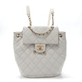Caviar Quilted Mini Urban Spirit Backpack White