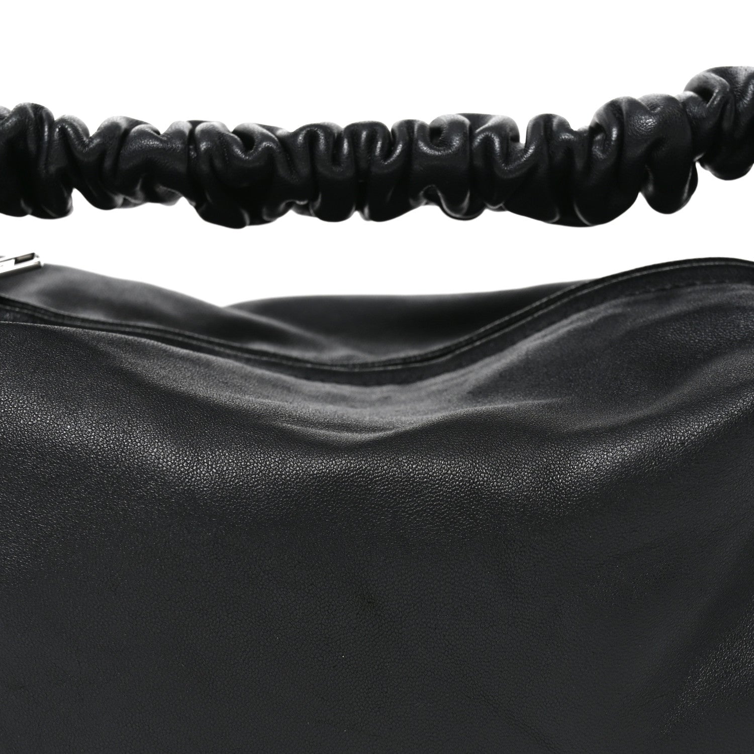 Lambskin Mini Scrunchie Bag Black