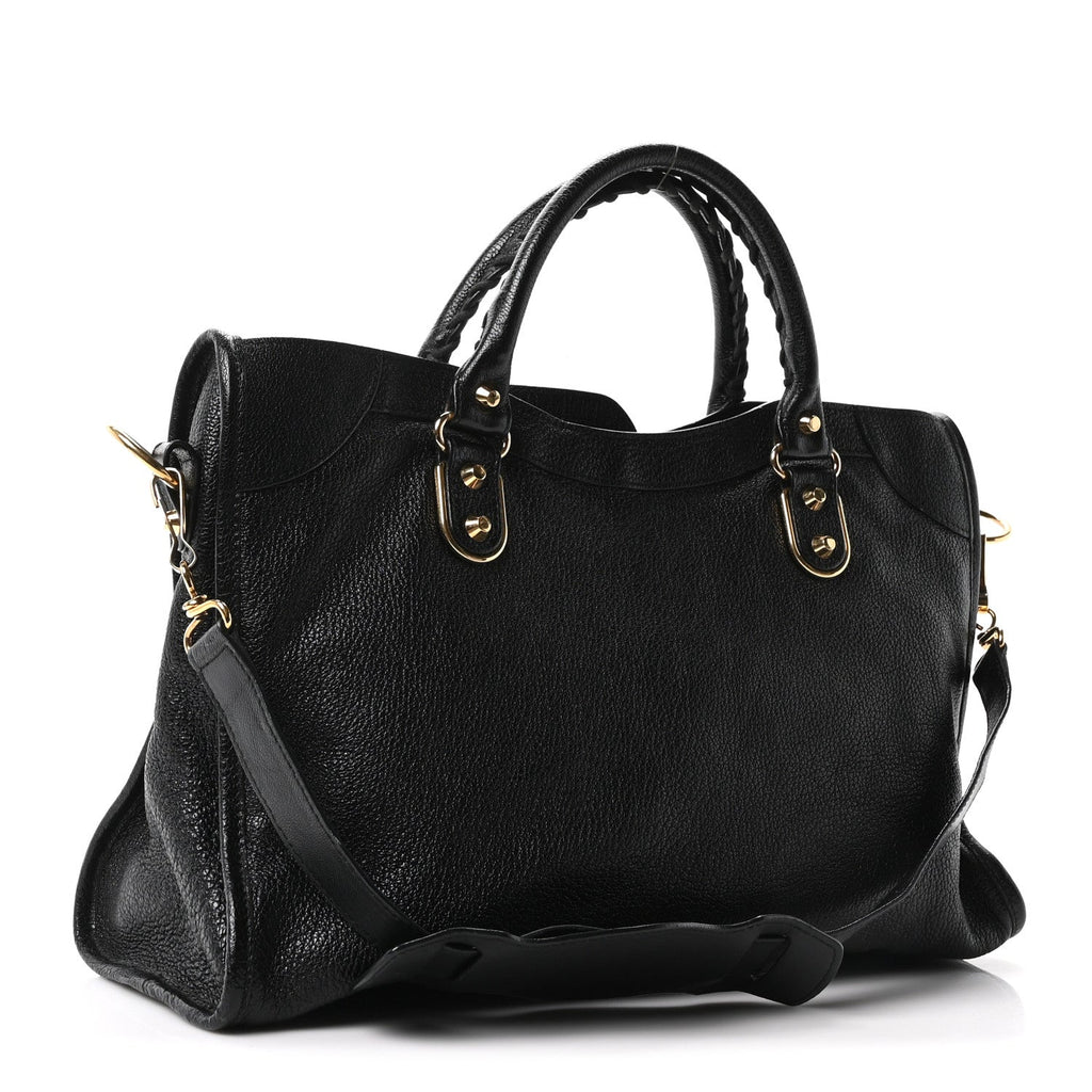 Chevre Gold Metallic Edge Hardware City Black