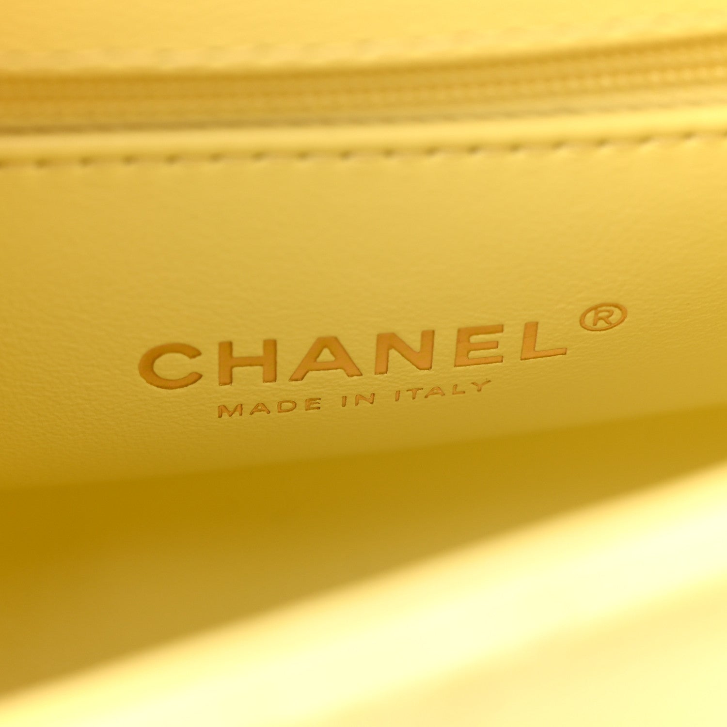 Caviar Quilted Extra Mini Coco Handle Flap Light Yellow