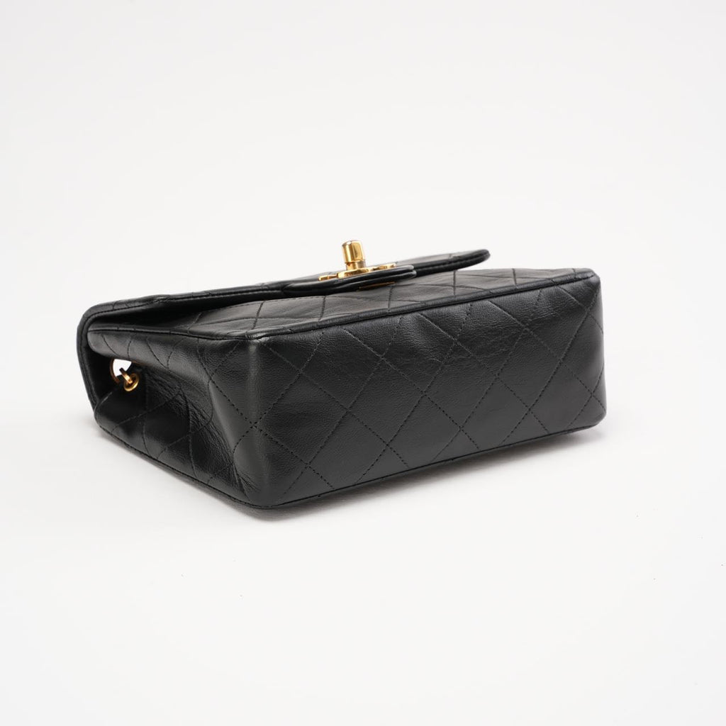 Chanel Vintage Mini Square Classic Flap Lamb Black 1996