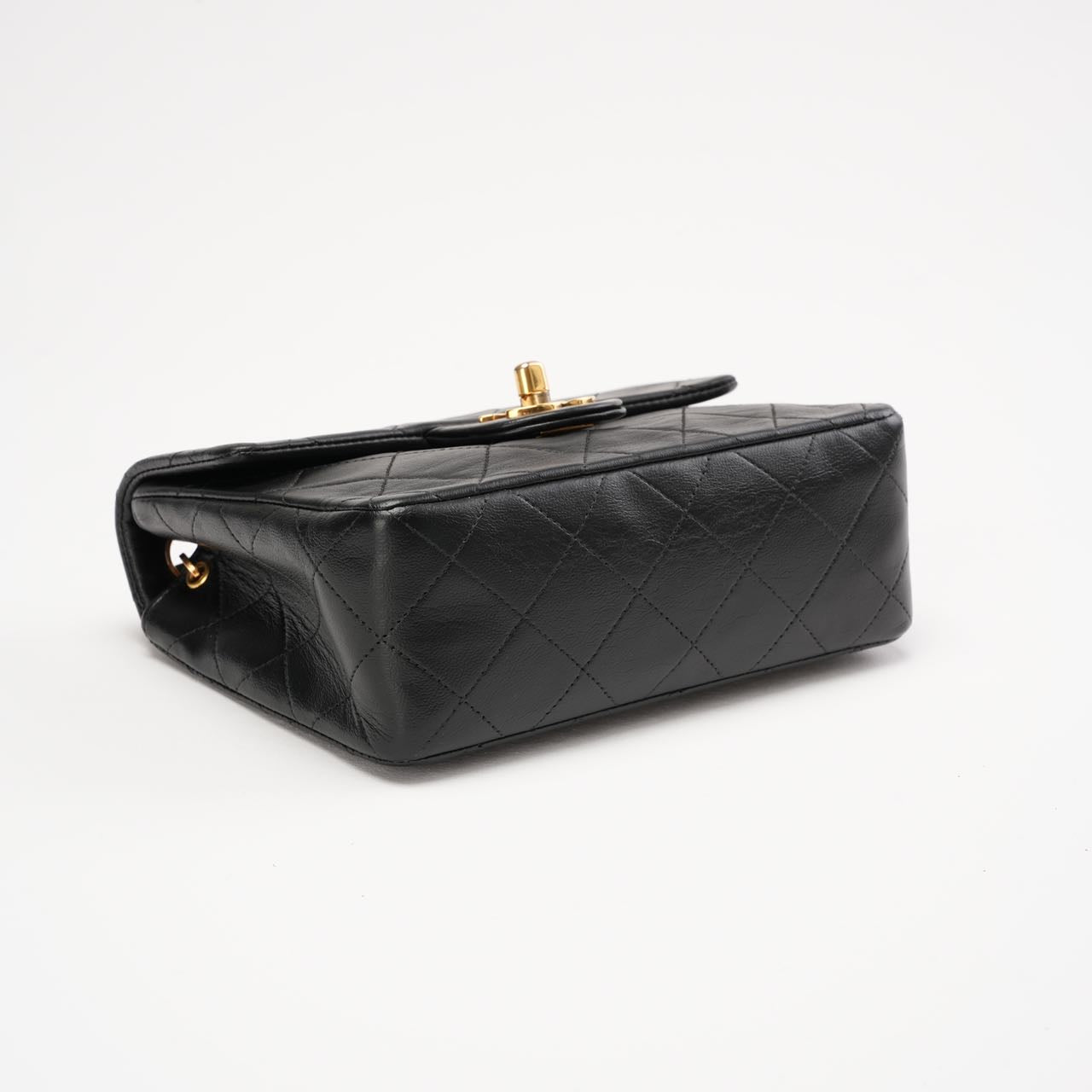 Chanel Vintage Mini Square Classic Flap Lamb Black 1996