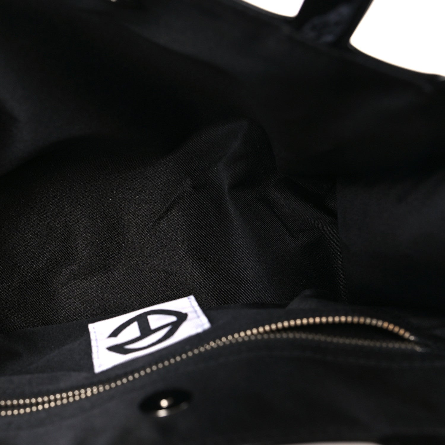 Patent Vegan Leather Shmedium Shopping Bag Black