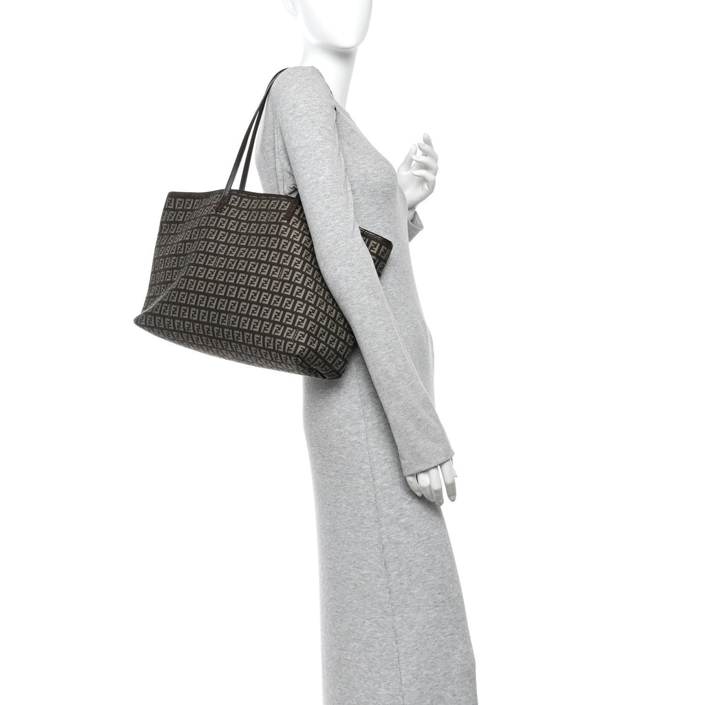 Zucchino Vitello Roll Tote Testa di Moro Beige