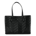 Calfskin Matelasse Monochrome Large GG Marmont Tote Bag Black