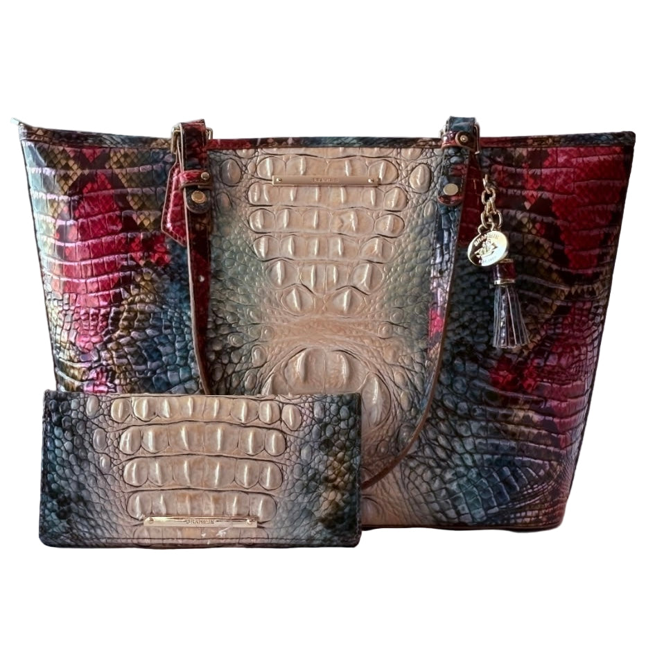 BRAHMIN Medium  Asher Melbourne Tote Komodo Ombré Shoulder Bag NWOT