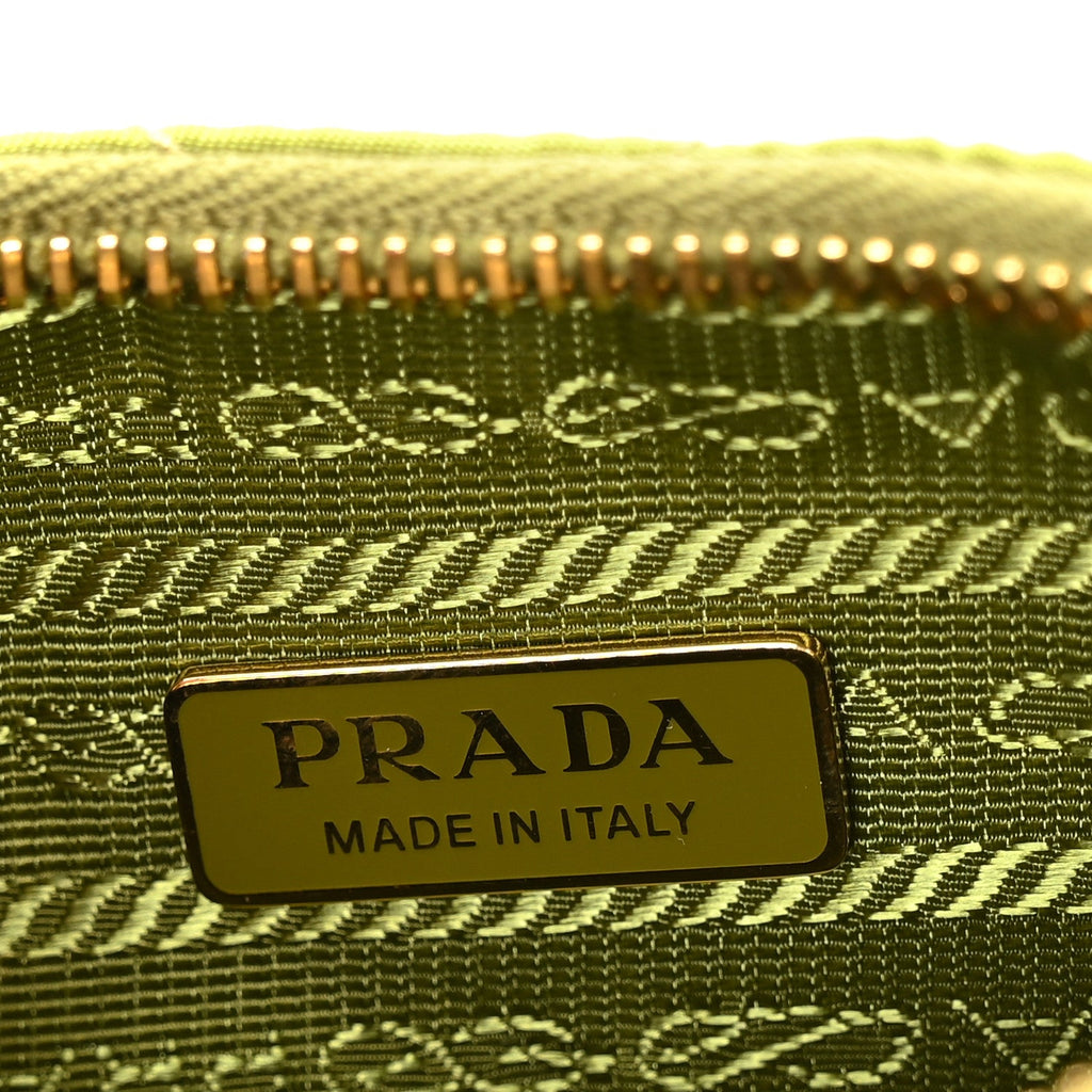 Re-Nylon Saffiano Stitched Mini Re-Edition 1995 Chaine Shoulder Bag Edera
