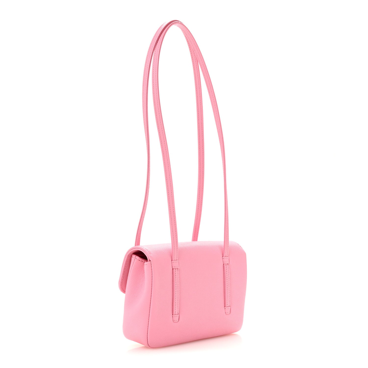 Shiny Caviar Mini Preppy Coco Shoulder Bag Rose