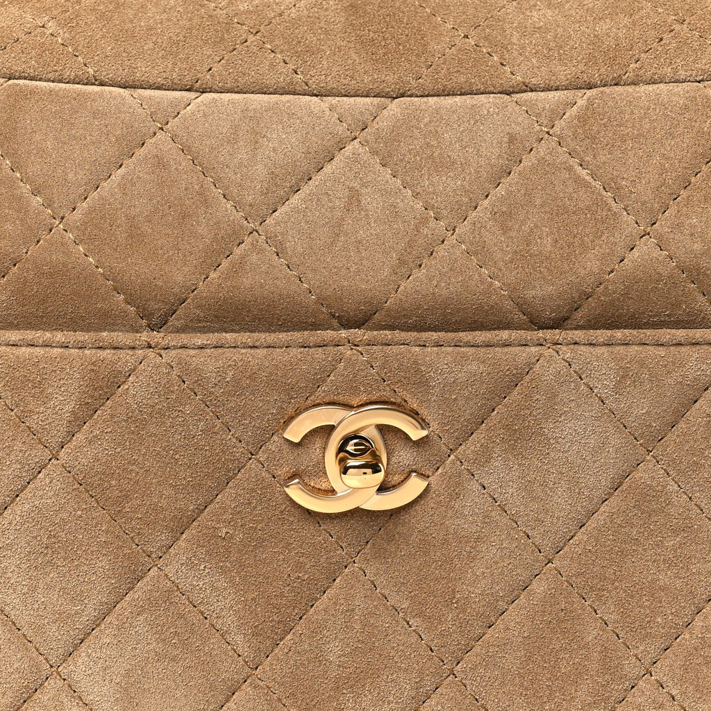 Suede Quilted Camerissimo Case Beige