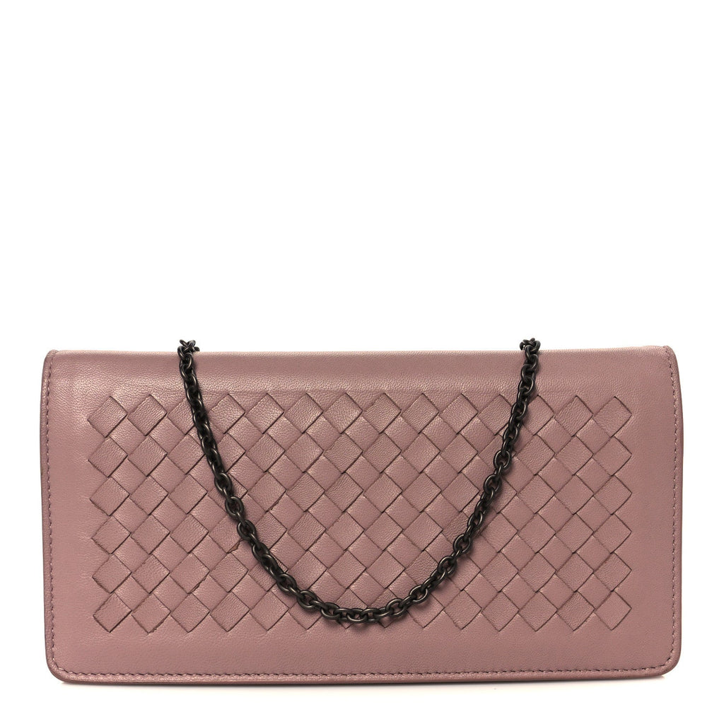 Nappa Intrecciato Continental Wallet on Chain Violet