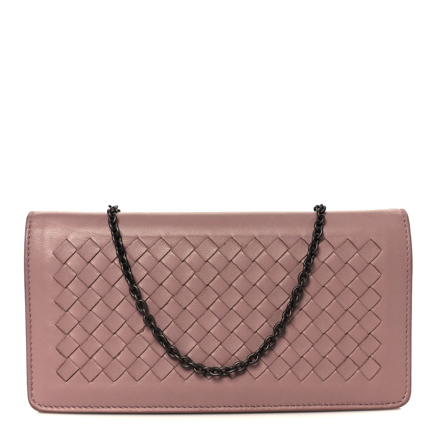 Nappa Intrecciato Continental Wallet on Chain Violet