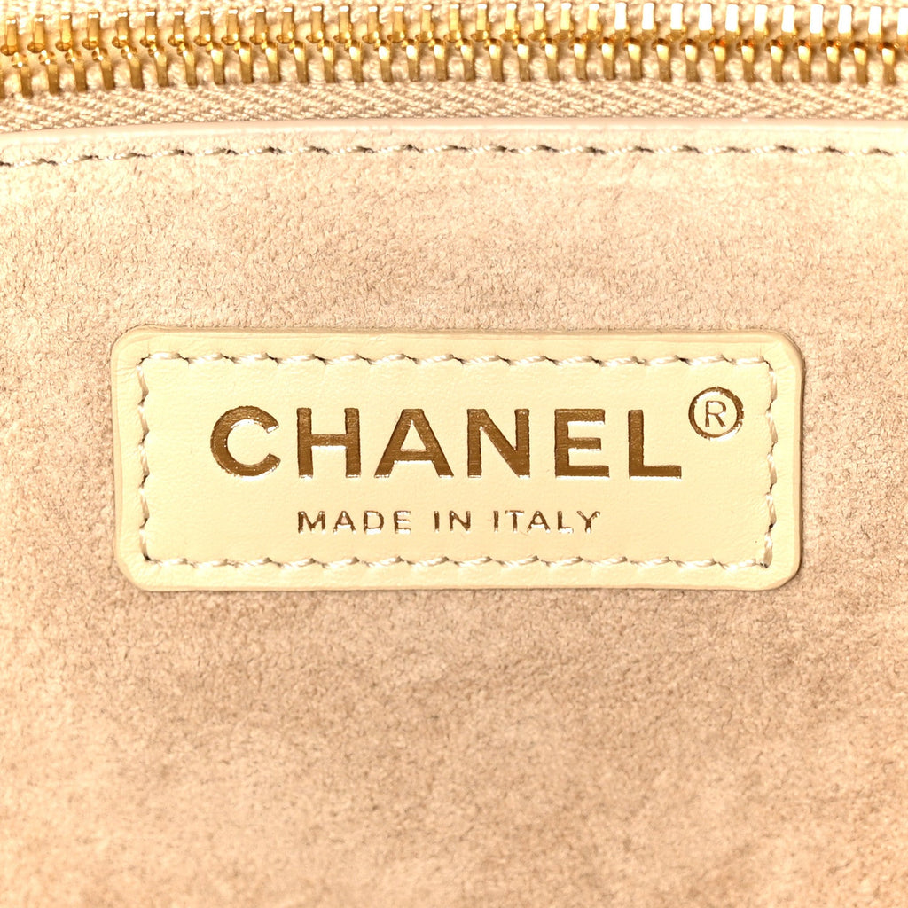 Calfskin Archetype Small Shopping Tote Beige