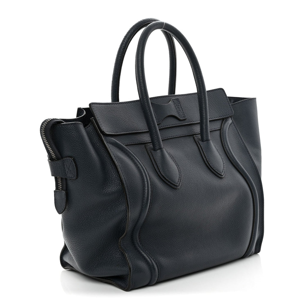 Drummed Calfskin Mini Luggage Slate