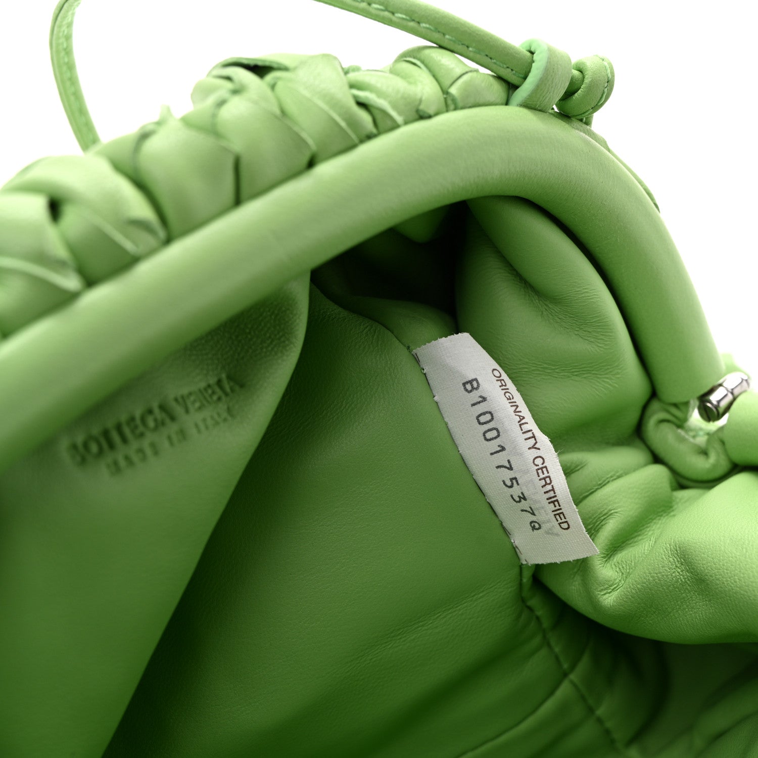 Nappa Intrecciato The Mini Pouch Pistachio