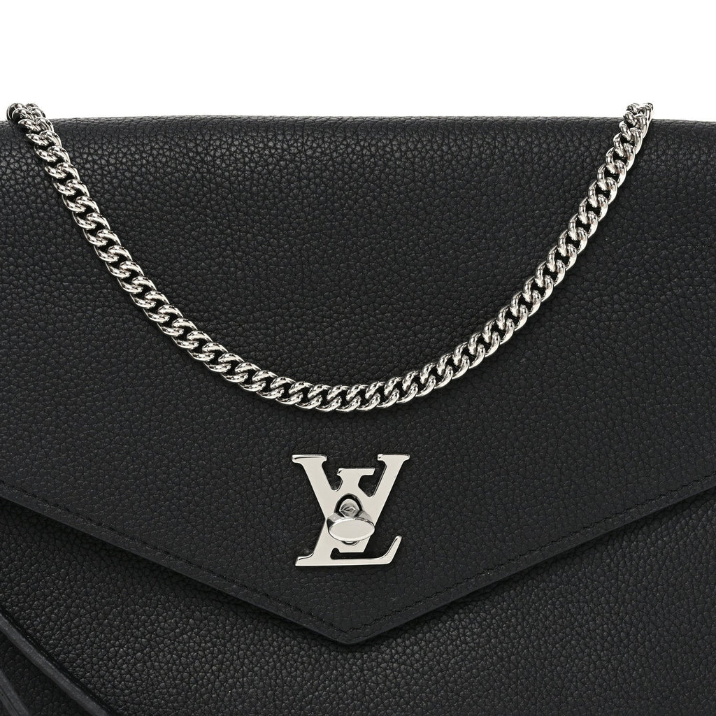 Soft Calfskin My Lockme Chain Pochette Black