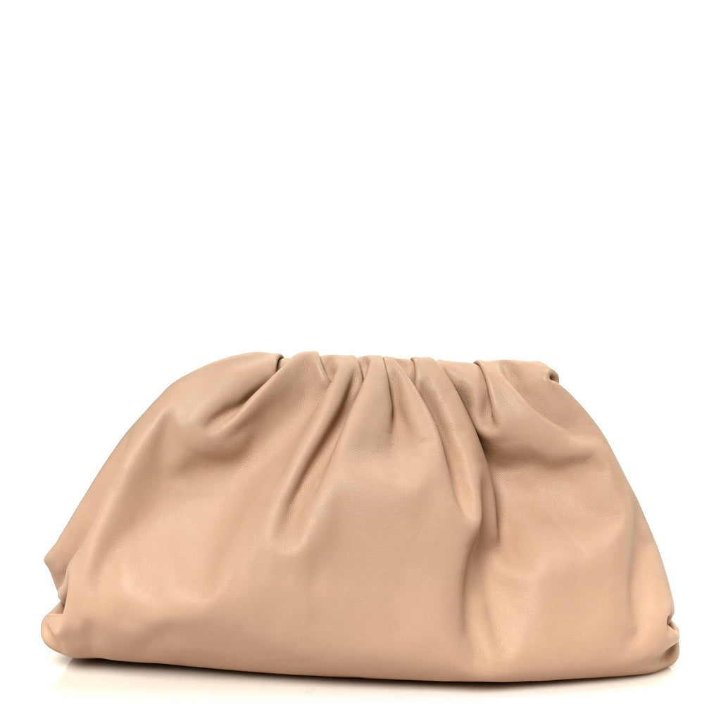 Smooth Butter Calf The Pouch Oversized Clutch Nude