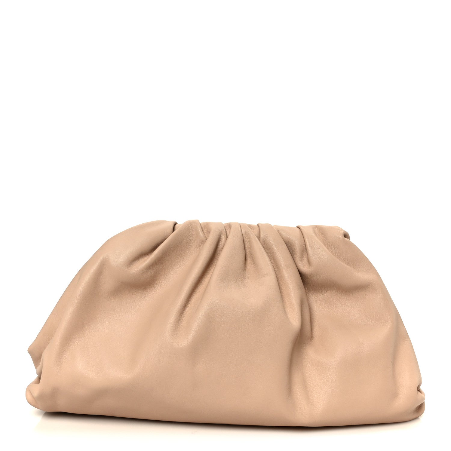 Smooth Butter Calf The Pouch Oversized Clutch Nude