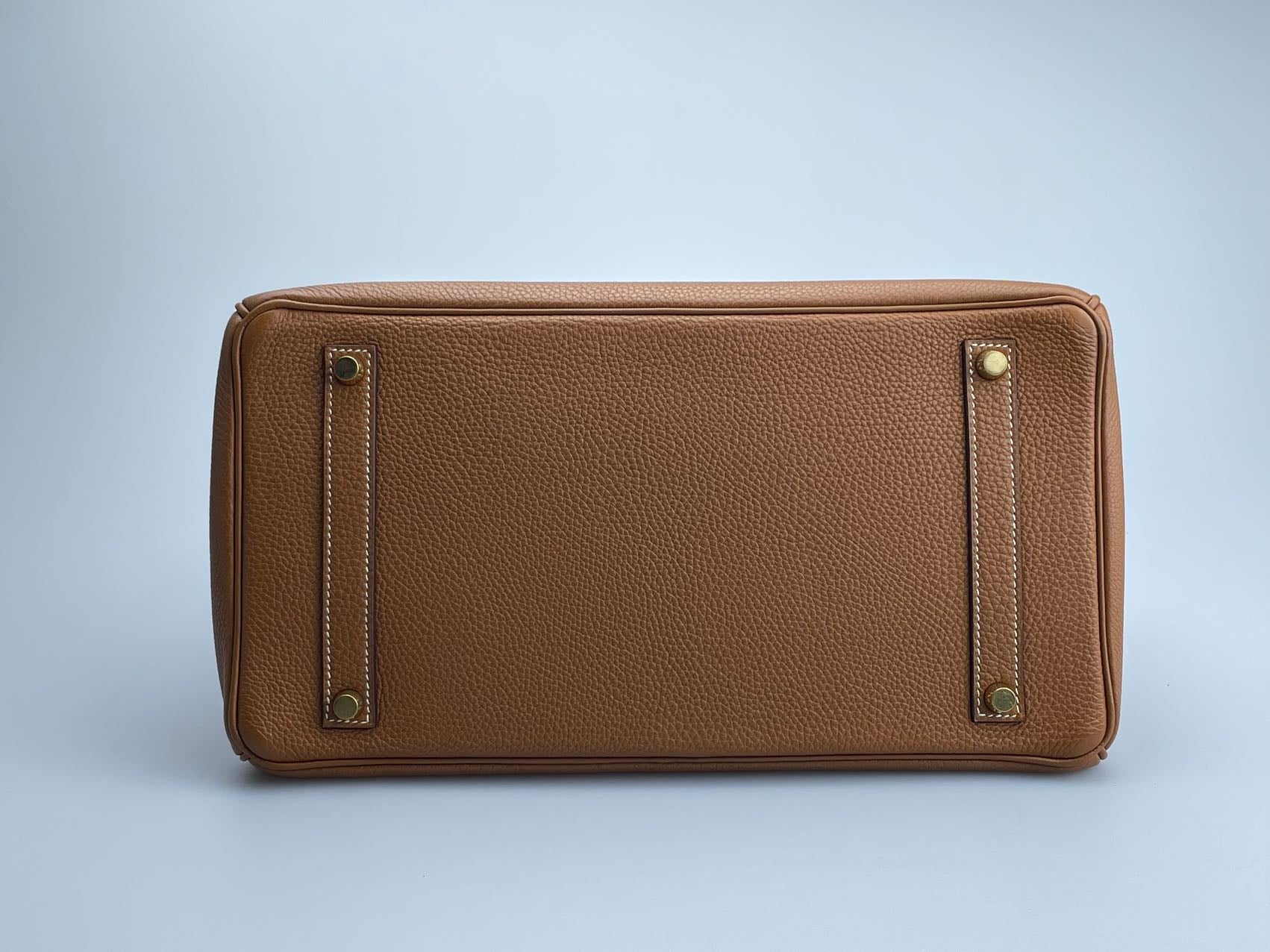 Hermes   Birkin 35 in gold vintage Togo leather