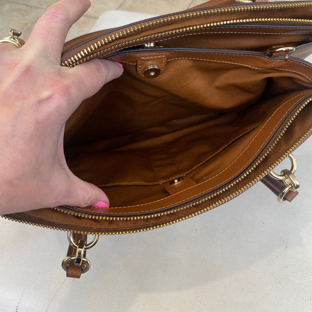 COACH Signature Christie Carryall Tote Shoulder Bag in Brown/ Tan