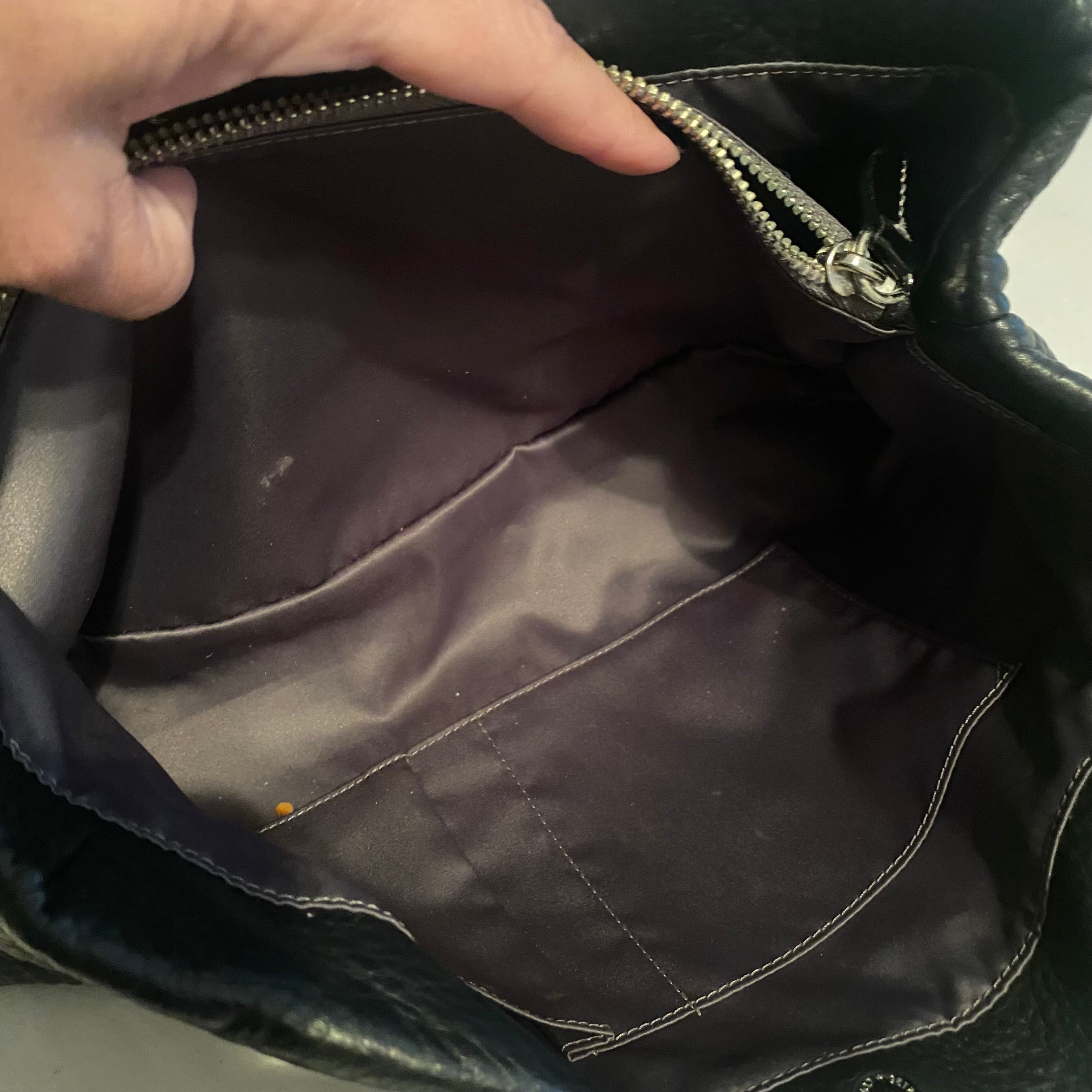 COACH Penelope Pebbled Leather Shoulder Bag Black # 14426