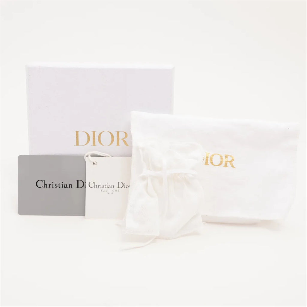 Christian Dior Leather Card Case White x Red