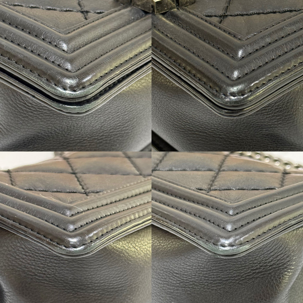CHANEL SMALL LEBOY BLACK RUTHENIUM HARDWARE