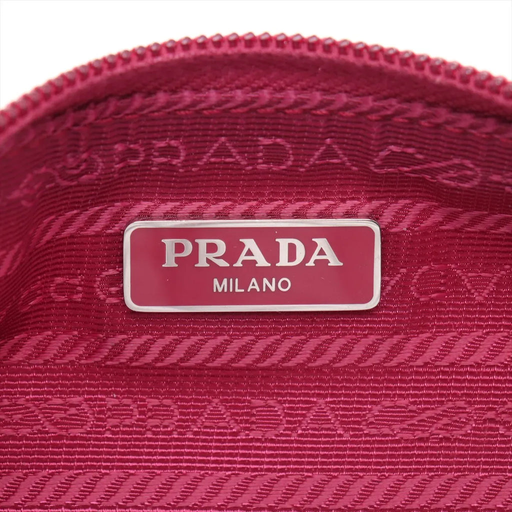 Prada Tessuto Nylon Leather Wristlet hot Pink