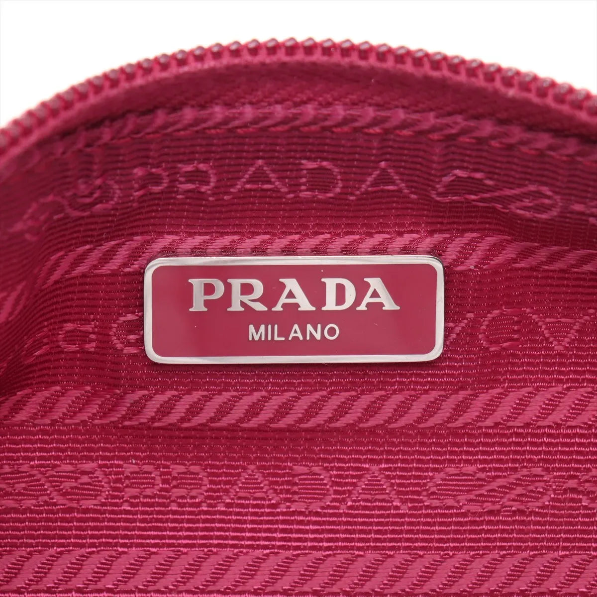 Prada Tessuto Nylon Leather Wristlet hot Pink