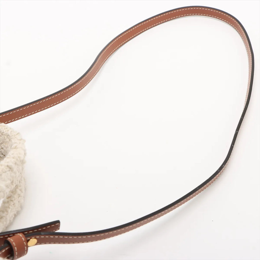Celine Triomphe Small Cabas Two-Way Handbag White x Green