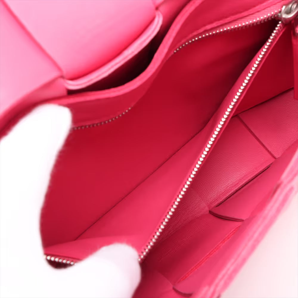 Bottega Veneta Maxi Intrecciato Cassette Leather Shoulder Bag Pink